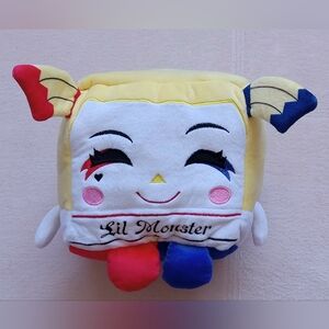 Kawaii Cubes Harley Quinn Lil Monster Suicide Squad Pillow, 8" sides, Square NWT